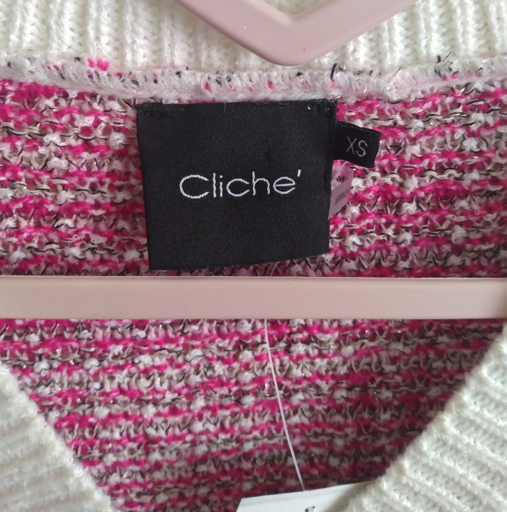 NWT Pink Tweed Cardigan - Picture 3 of 4